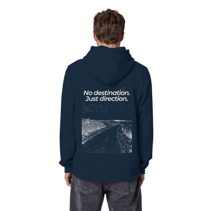 Weg durch die Dünen - No destination. Just direction. - Unisex Bio Basic Hoodie