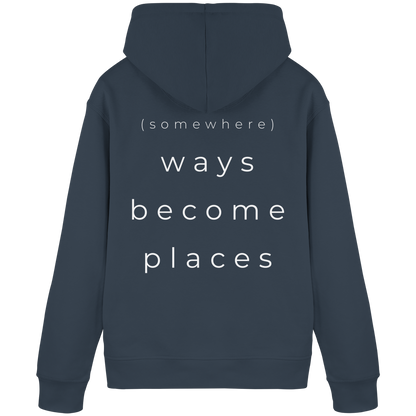 (somewhere) ways become places - Unisex Bio Basic Hoodie