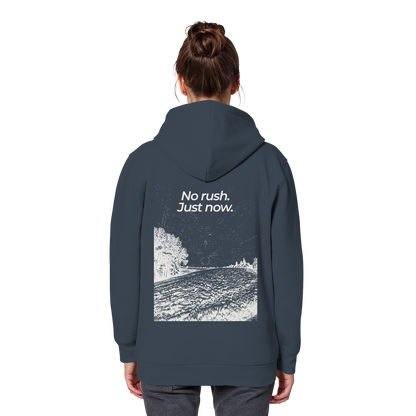 Grüne Wiese - No rush. Just now. - Unisex Bio Basic Hoodie