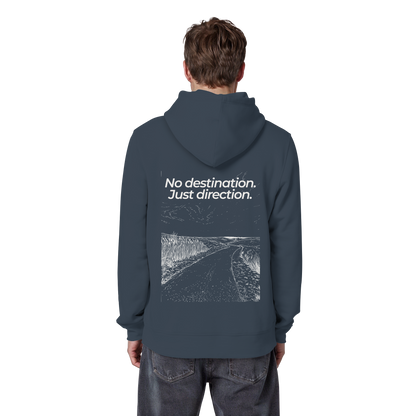 Weg durch die Dünen - No destination. Just direction. - Unisex Bio Basic Hoodie