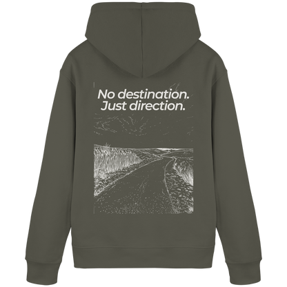 Weg durch die Dünen - No destination. Just direction. - Unisex Bio Basic Hoodie