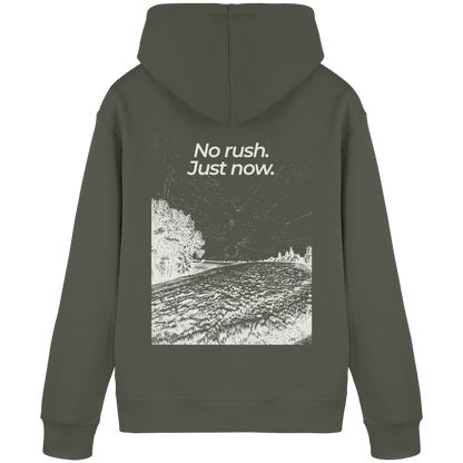 Grüne Wiese - No rush. Just now. - Unisex Bio Basic Hoodie