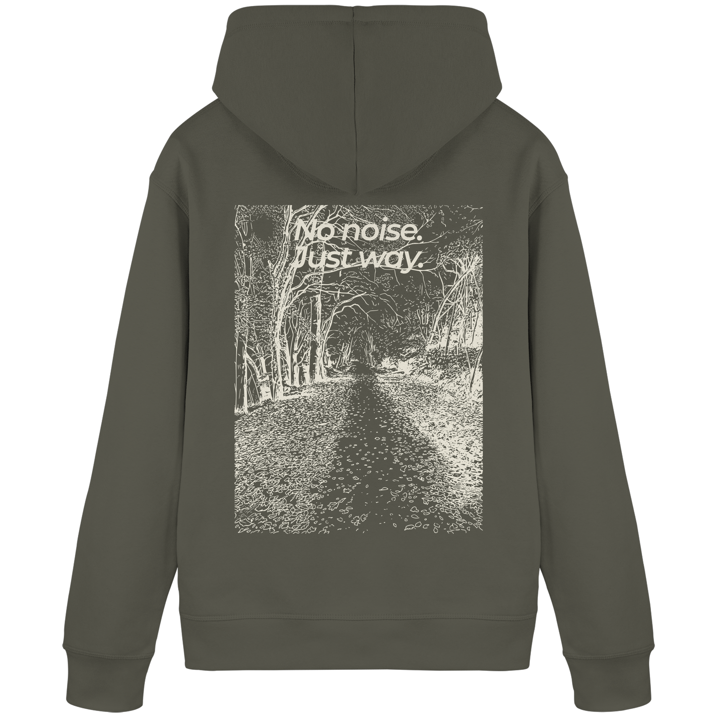 Waldweg - No noise. Just way. - Unisex Bio Basic Hoodie