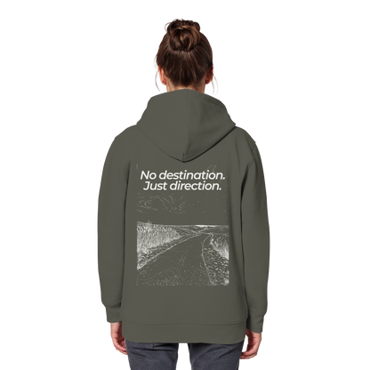 Weg durch die Dünen - No destination. Just direction. - Unisex Bio Basic Hoodie
