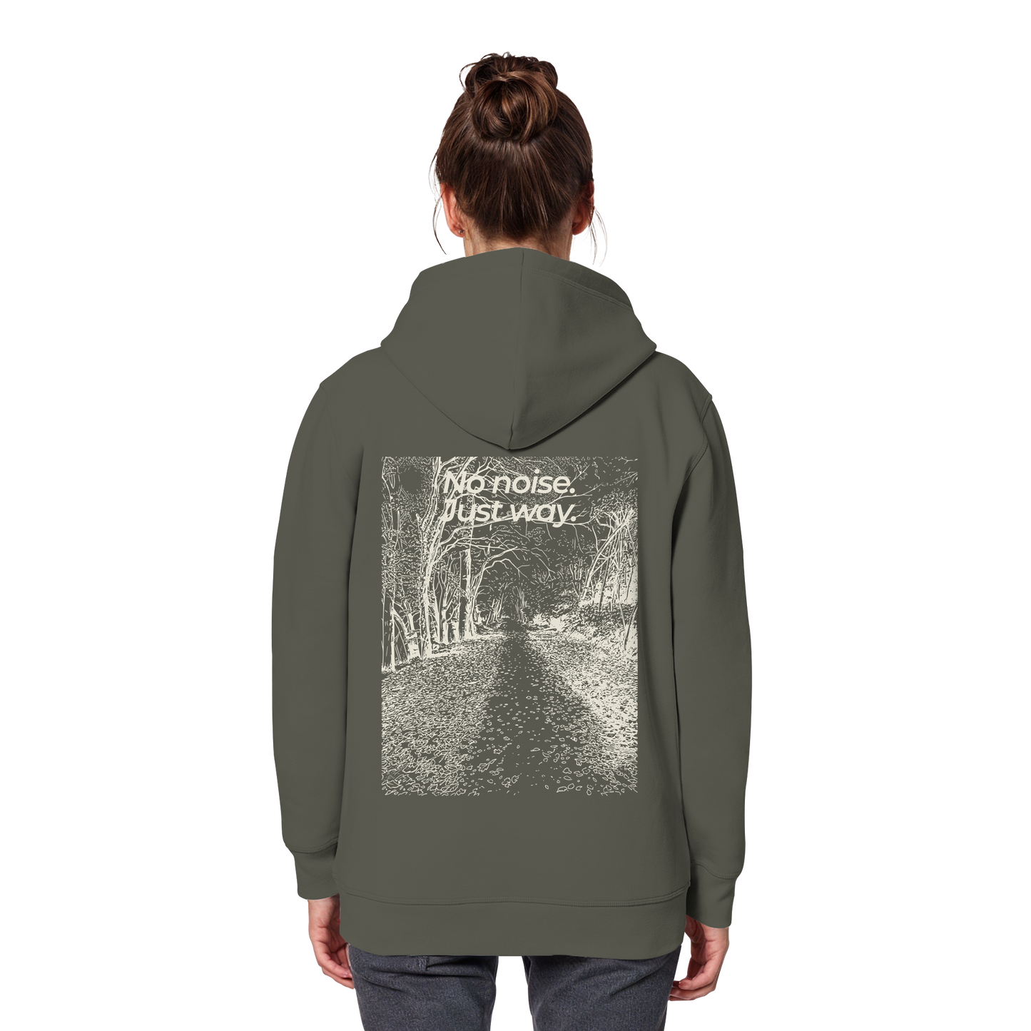 Waldweg - No noise. Just way. - Unisex Bio Basic Hoodie