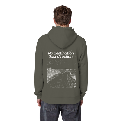 Weg durch die Dünen - No destination. Just direction. - Unisex Bio Basic Hoodie