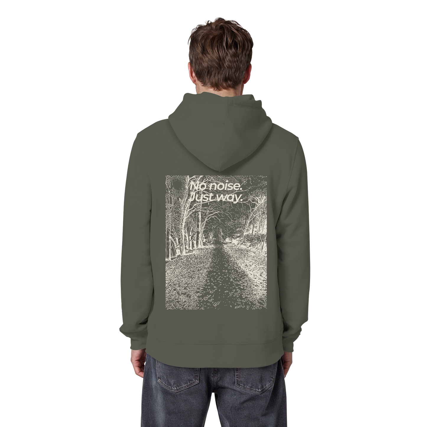Waldweg - No noise. Just way. - Unisex Bio Basic Hoodie