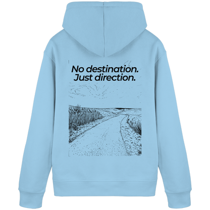 Weg durch die Dünen - No destination. Just direction. - Unisex Bio Basic Hoodie