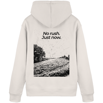 Grüne Wiese - No rush. Just now. - Unisex Bio Basic Hoodie