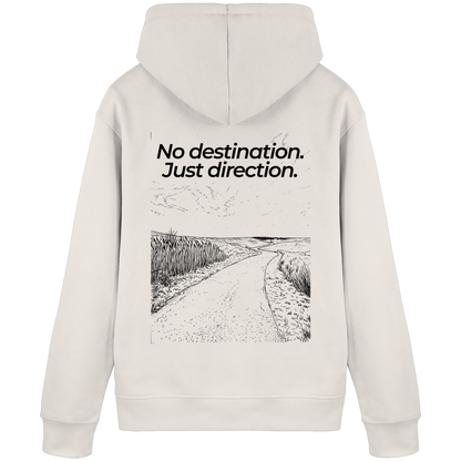 Weg durch die Dünen - No destination. Just direction. - Unisex Bio Basic Hoodie