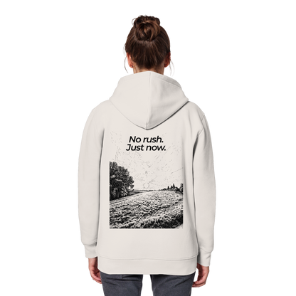 Grüne Wiese - No rush. Just now. - Unisex Bio Basic Hoodie