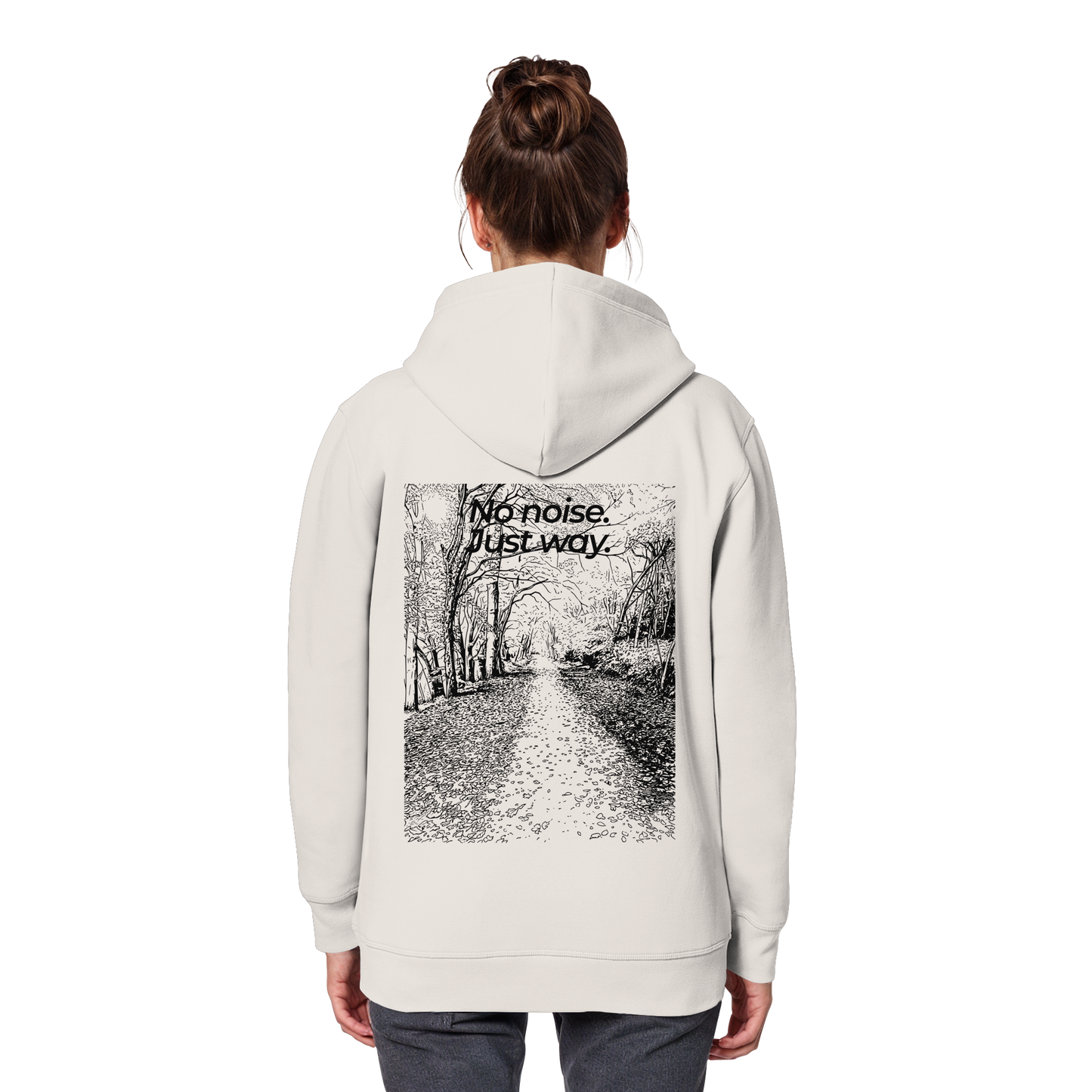 Waldweg - No noise. Just way. - Unisex Bio Basic Hoodie