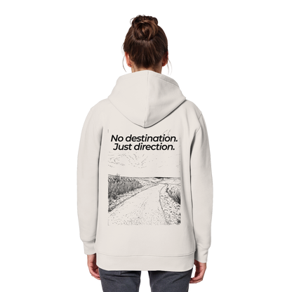 Weg durch die Dünen - No destination. Just direction. - Unisex Bio Basic Hoodie
