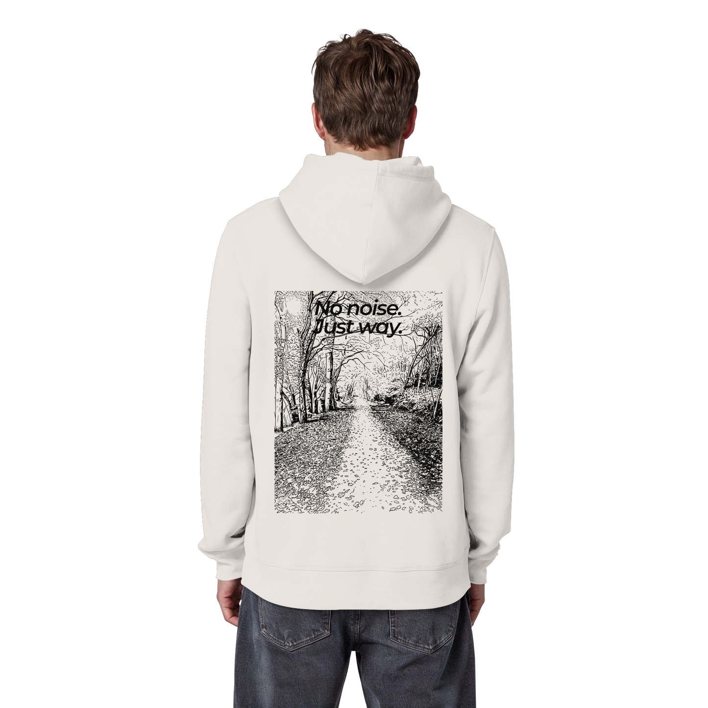 Waldweg - No noise. Just way. - Unisex Bio Basic Hoodie