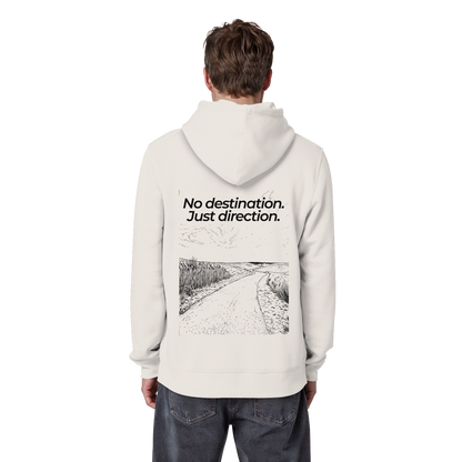 Weg durch die Dünen - No destination. Just direction. - Unisex Bio Basic Hoodie