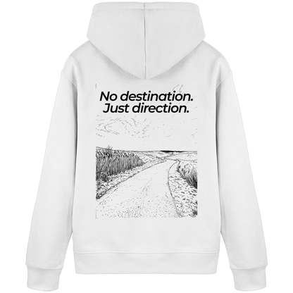 Weg durch die Dünen - No destination. Just direction. - Unisex Bio Basic Hoodie