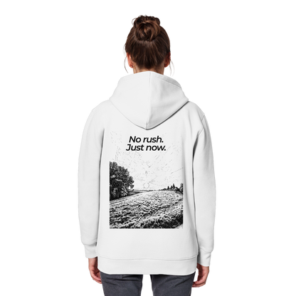 Grüne Wiese - No rush. Just now. - Unisex Bio Basic Hoodie