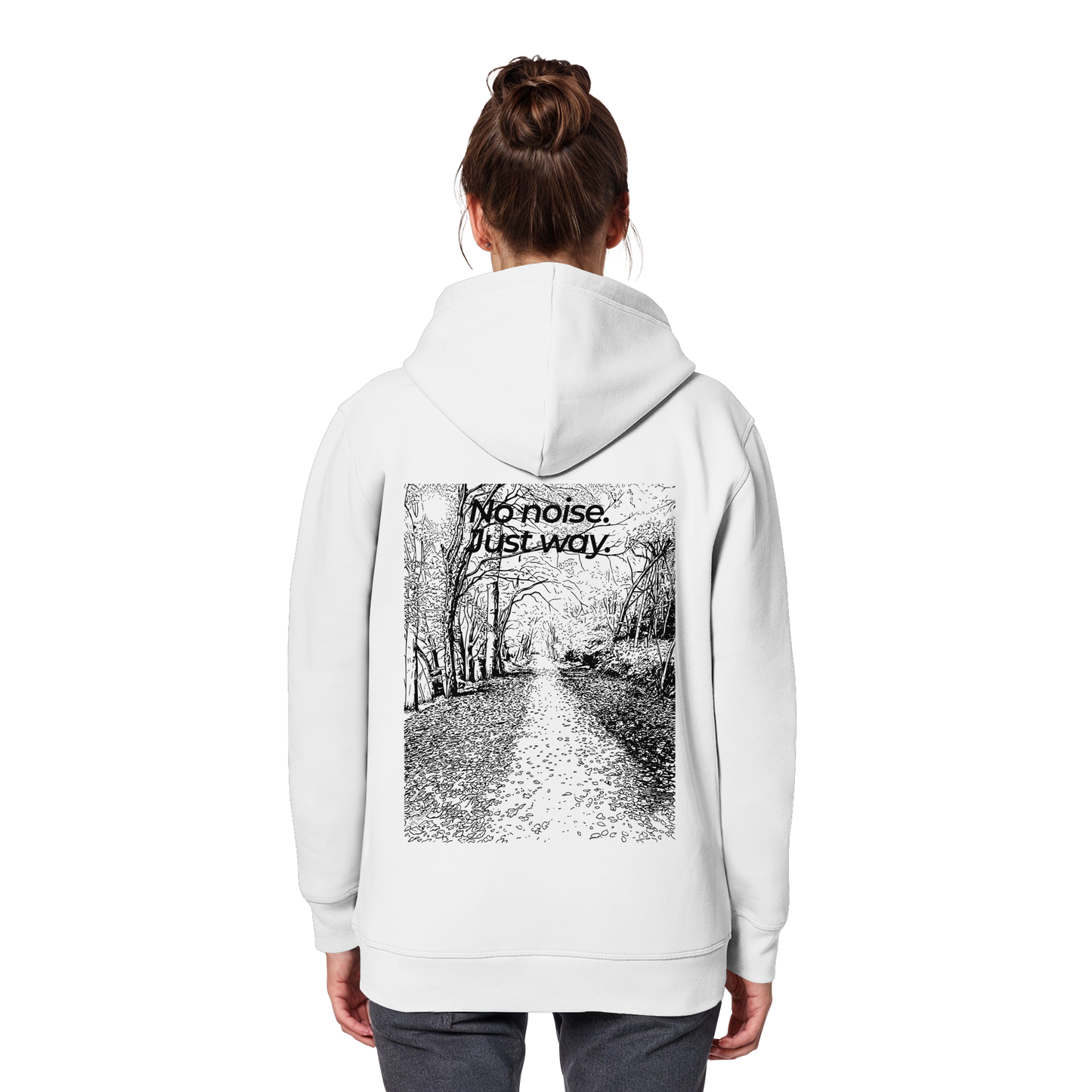 Waldweg - No noise. Just way. - Unisex Bio Basic Hoodie
