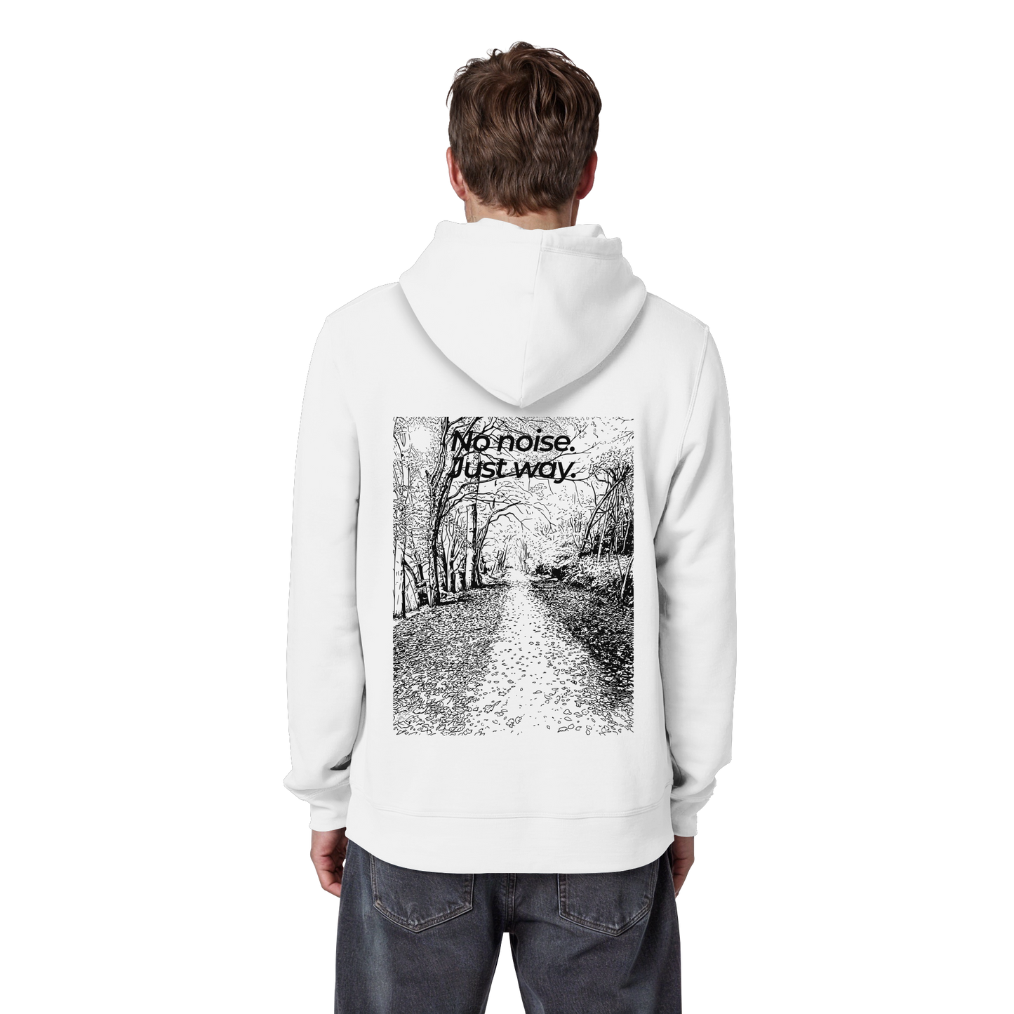 Waldweg - No noise. Just way. - Unisex Bio Basic Hoodie