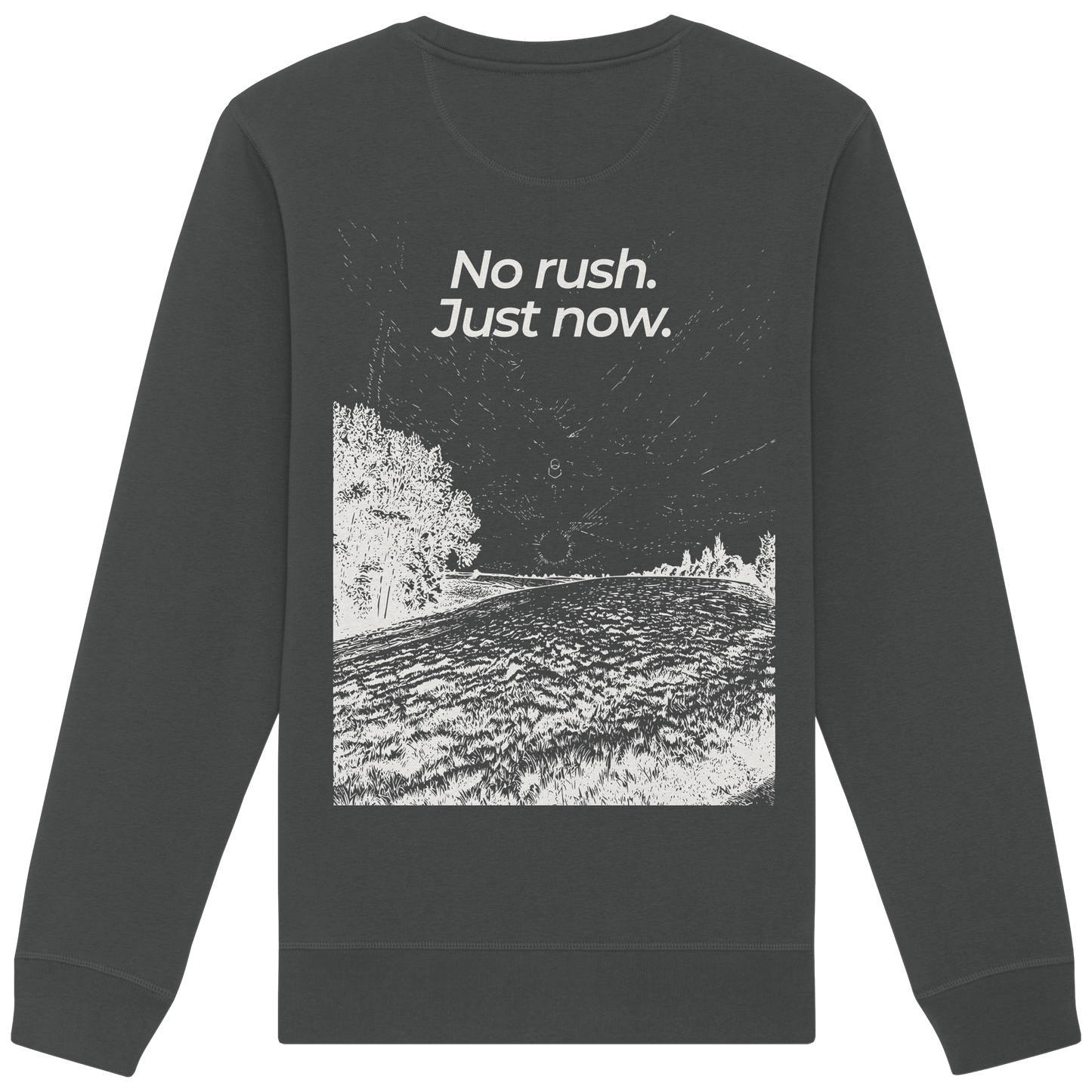 Grüne Wiese - No rush. Just now. - Unisex Bio Basic Sweatshirt
