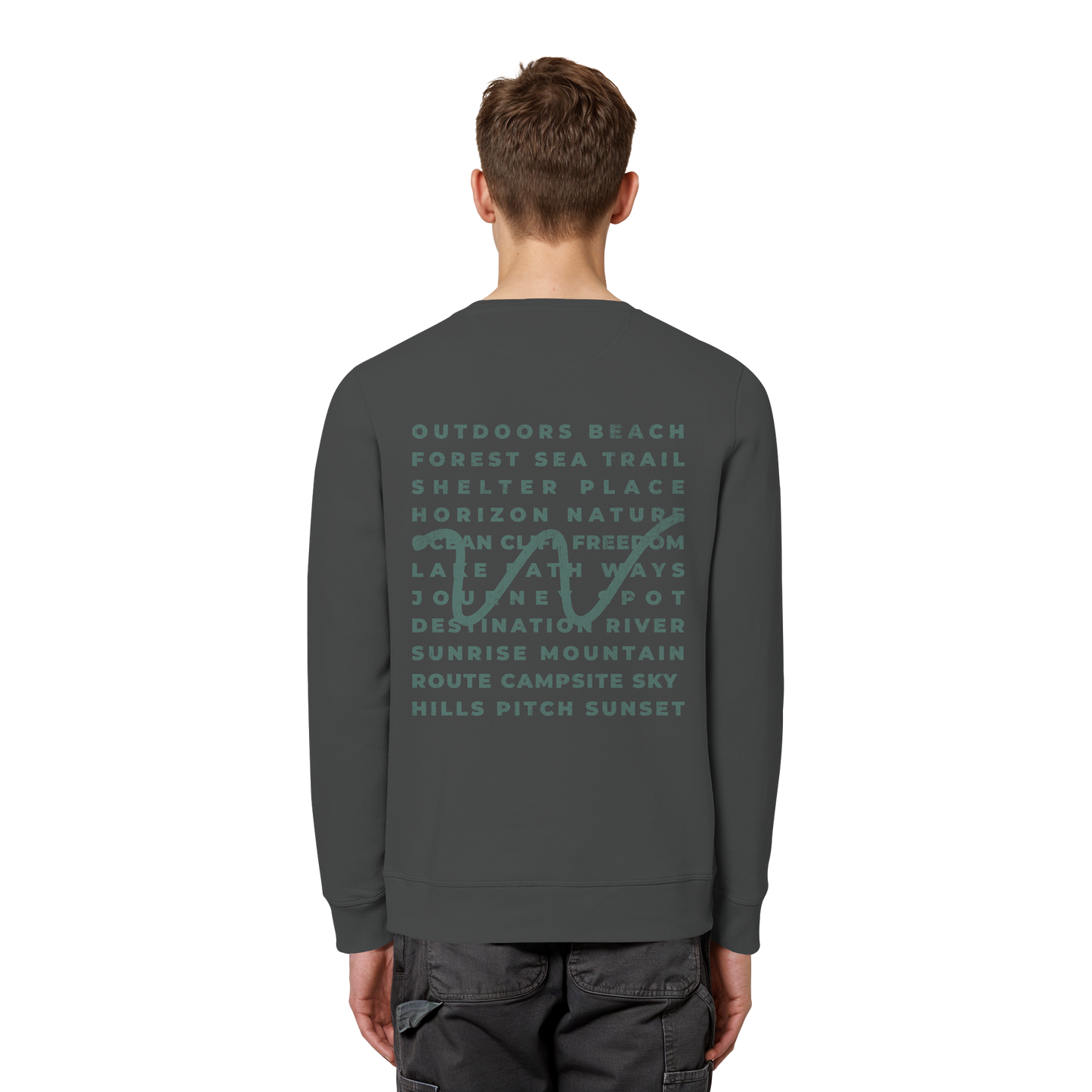 Camping Word-Square - Unisex Bio Basic Sweatshirt