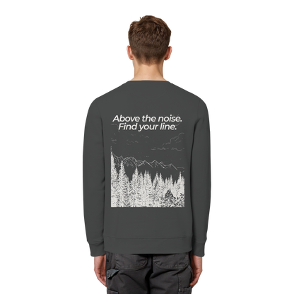 Berggipfel - Above the noise. Find jour line. - Unisex Bio Basic Sweatshirt