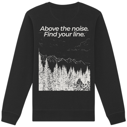 Berggipfel - Above the noise. Find jour line. - Unisex Bio Basic Sweatshirt