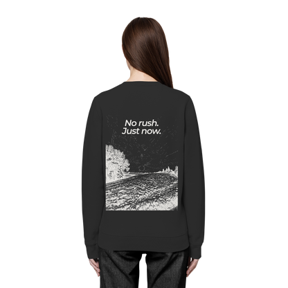 Grüne Wiese - No rush. Just now. - Unisex Bio Basic Sweatshirt