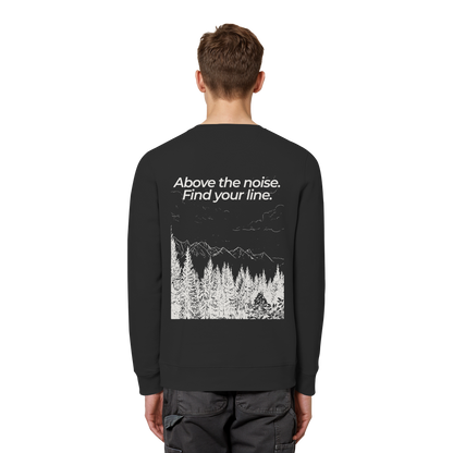 Berggipfel - Above the noise. Find jour line. - Unisex Bio Basic Sweatshirt