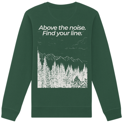 Berggipfel - Above the noise. Find jour line. - Unisex Bio Basic Sweatshirt