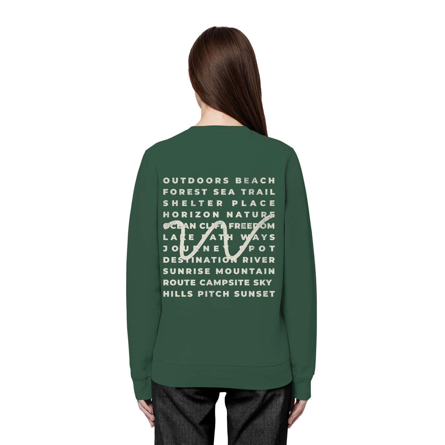 Camping Word-Square - Unisex Bio Basic Sweatshirt