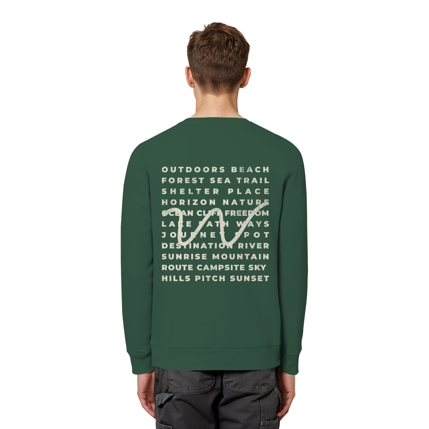 Camping Word-Square - Unisex Bio Basic Sweatshirt