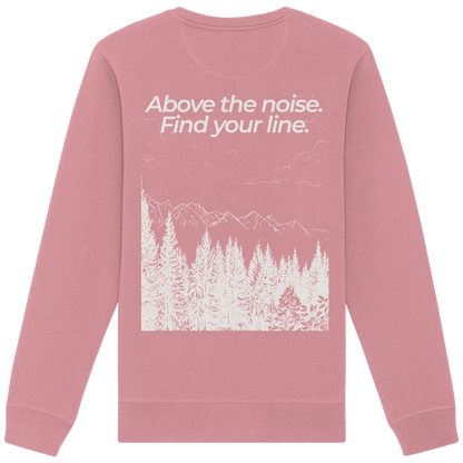 Berggipfel - Above the noise. Find jour line. - Unisex Bio Basic Sweatshirt