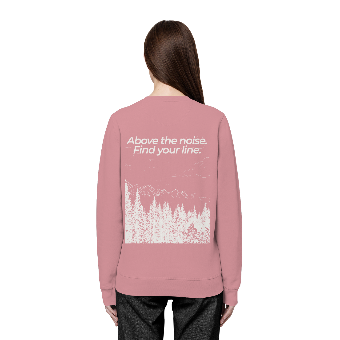 Berggipfel - Above the noise. Find jour line. - Unisex Bio Basic Sweatshirt