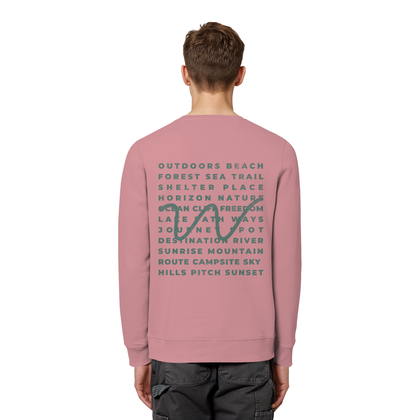 Camping Word-Square - Unisex Bio Basic Sweatshirt