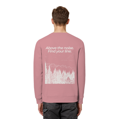 Berggipfel - Above the noise. Find jour line. - Unisex Bio Basic Sweatshirt