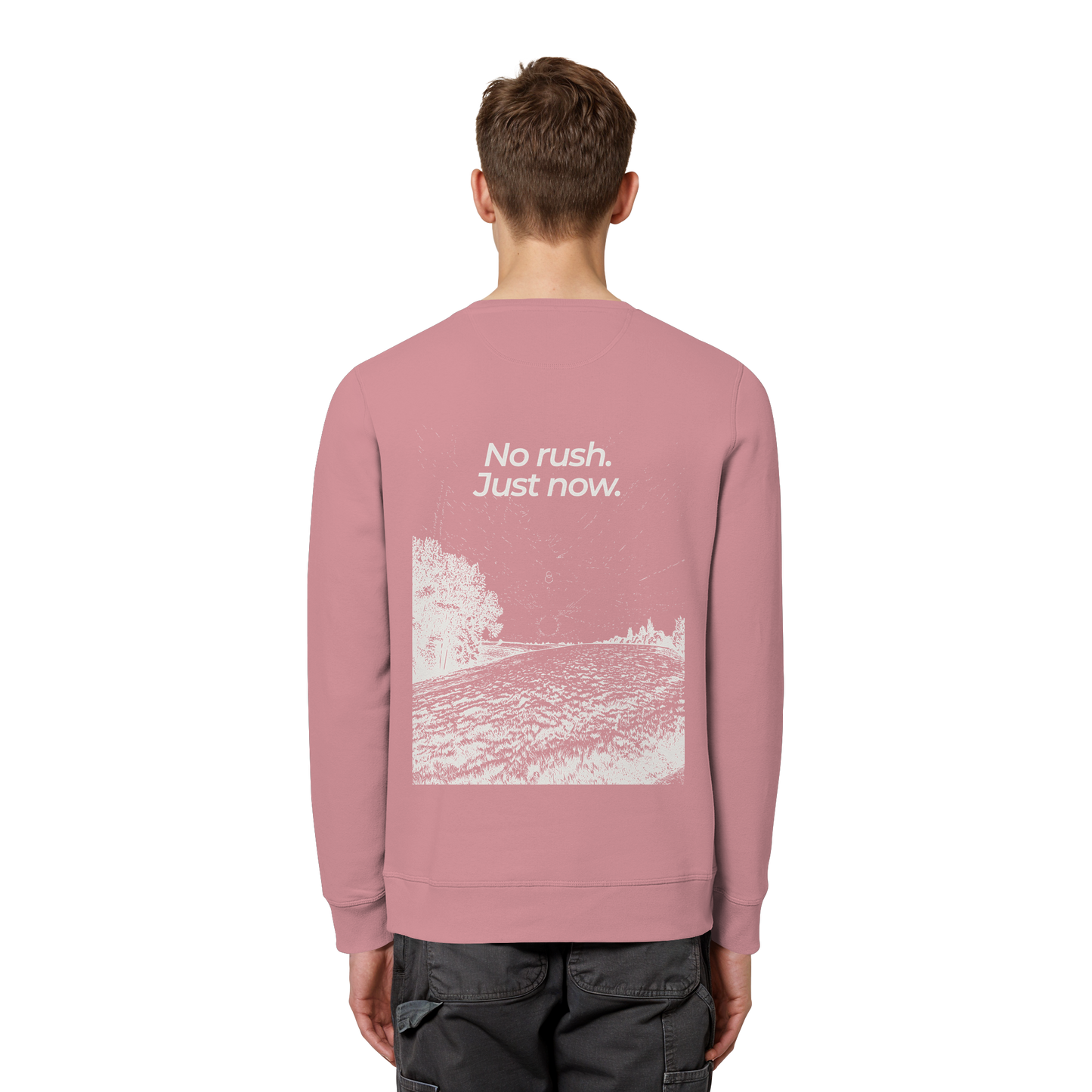 Grüne Wiese - No rush. Just now. - Unisex Bio Basic Sweatshirt