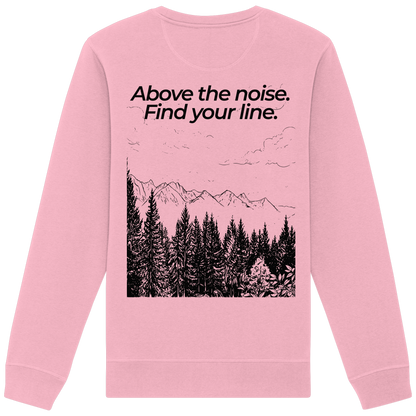 Berggipfel - Above the noise. Find jour line. - Unisex Bio Basic Sweatshirt