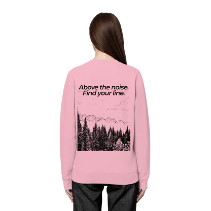 Berggipfel - Above the noise. Find jour line. - Unisex Bio Basic Sweatshirt