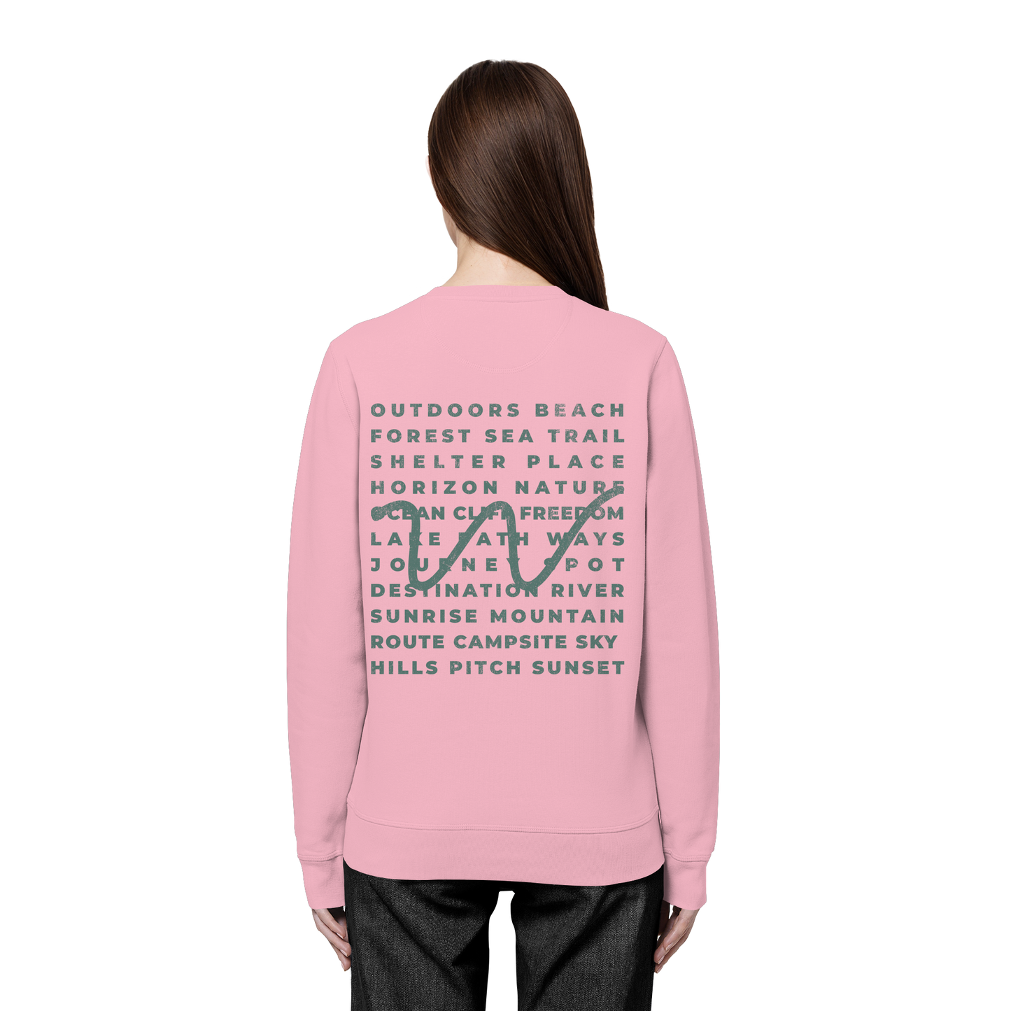 Camping Word-Square - Unisex Bio Basic Sweatshirt