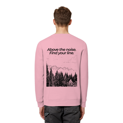 Berggipfel - Above the noise. Find jour line. - Unisex Bio Basic Sweatshirt