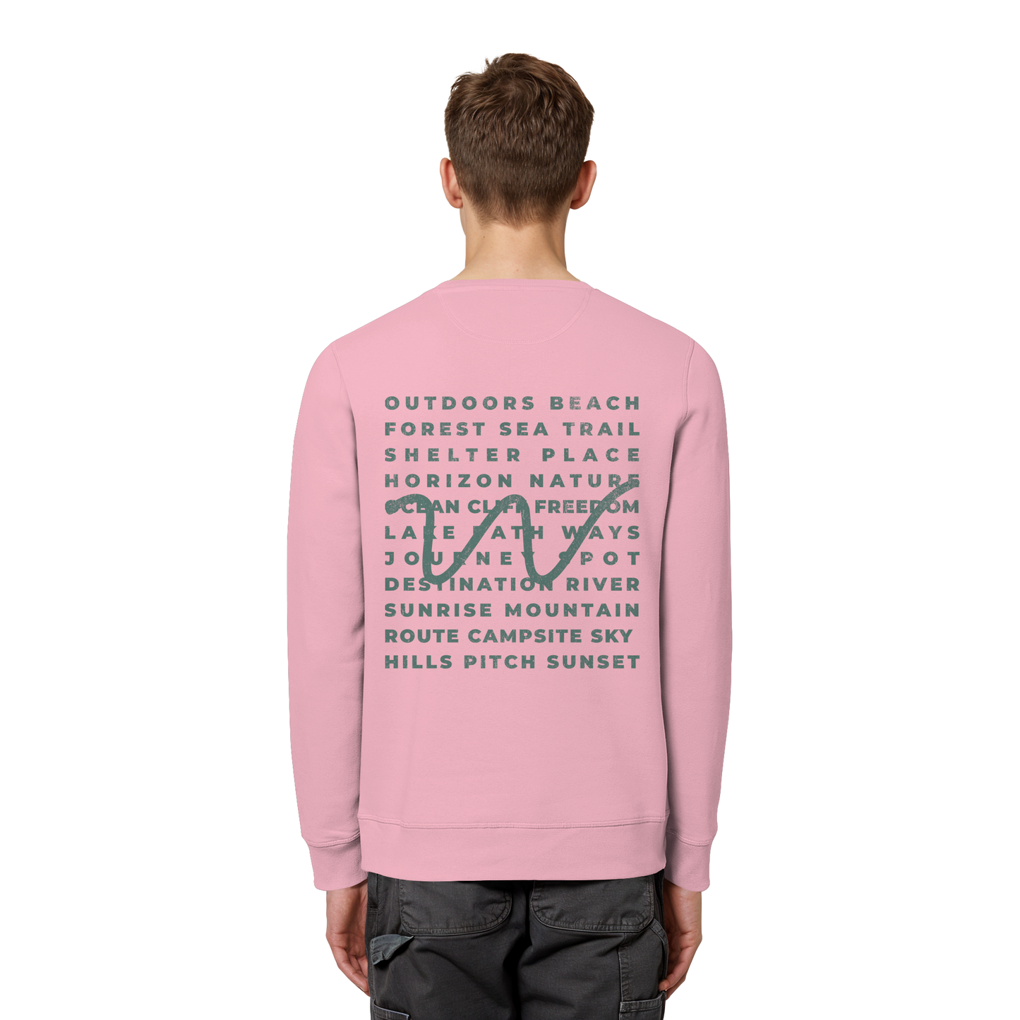 Camping Word-Square - Unisex Bio Basic Sweatshirt