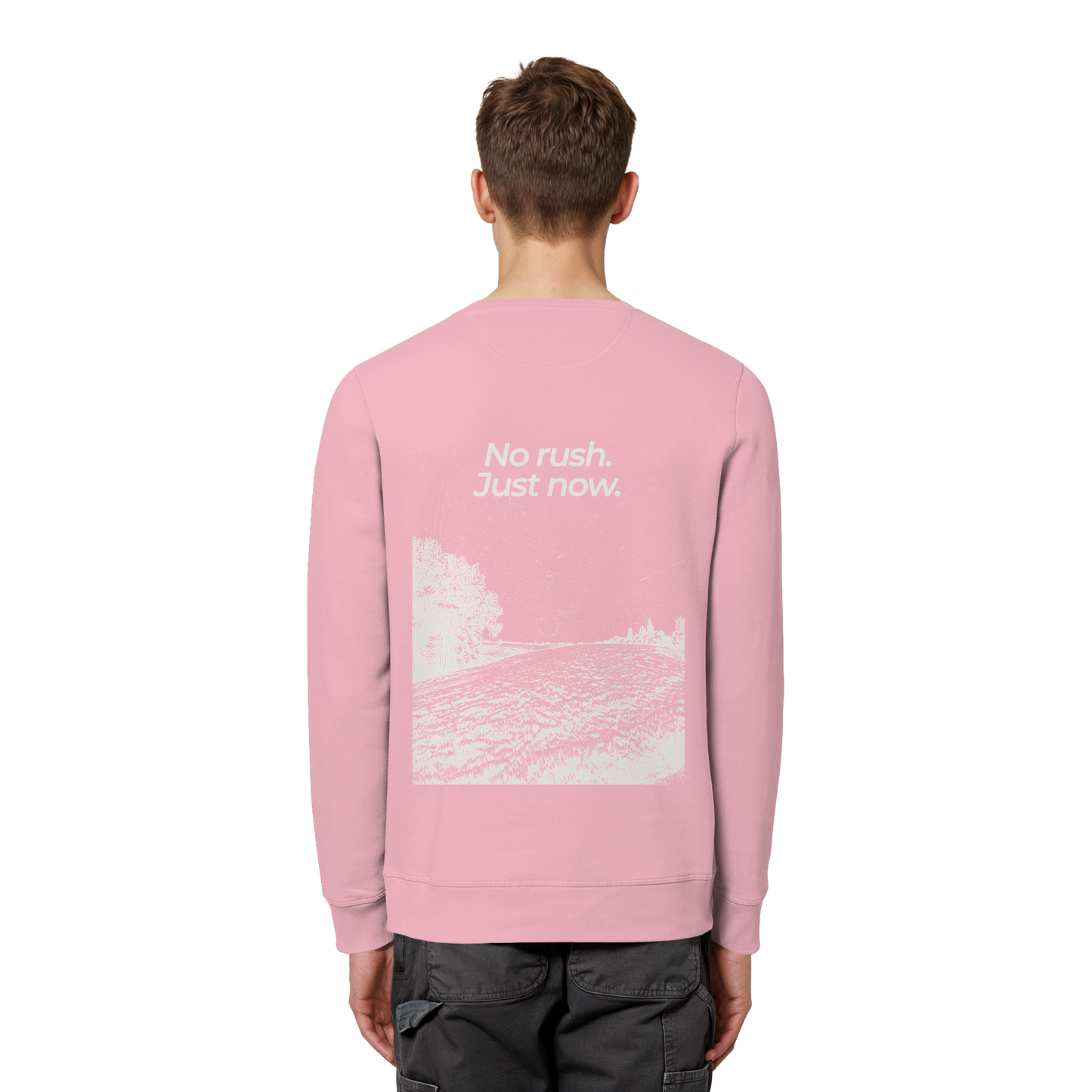Grüne Wiese - No rush. Just now. - Unisex Bio Basic Sweatshirt