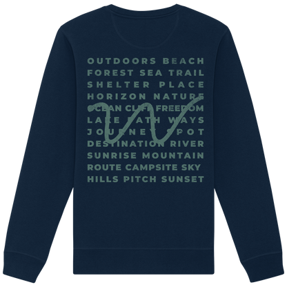 Camping Word-Square - Unisex Bio Basic Sweatshirt