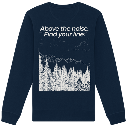 Berggipfel - Above the noise. Find jour line. - Unisex Bio Basic Sweatshirt
