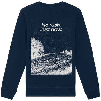 Grüne Wiese - No rush. Just now. - Unisex Bio Basic Sweatshirt