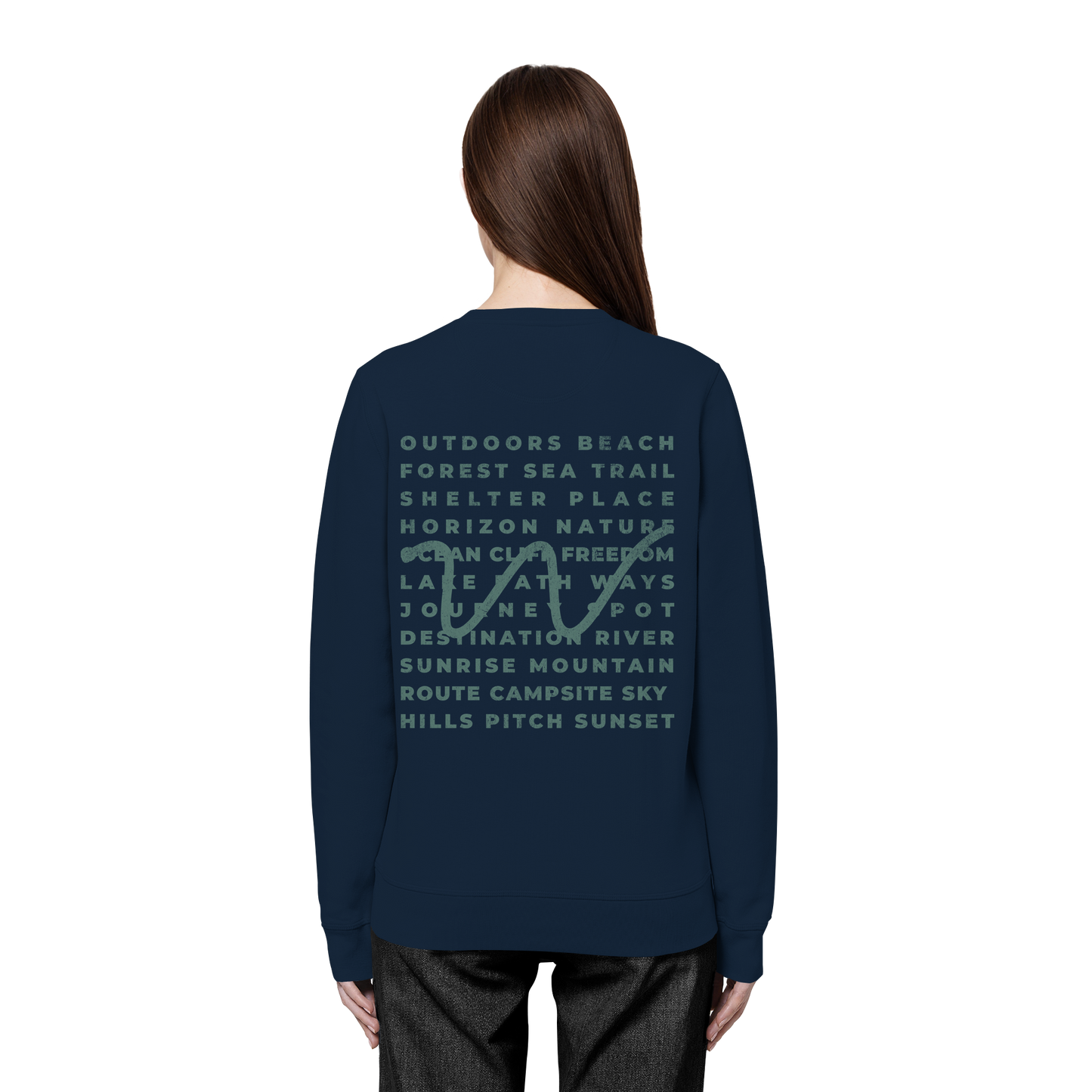 Camping Word-Square - Unisex Bio Basic Sweatshirt