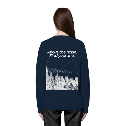 Berggipfel - Above the noise. Find jour line. - Unisex Bio Basic Sweatshirt