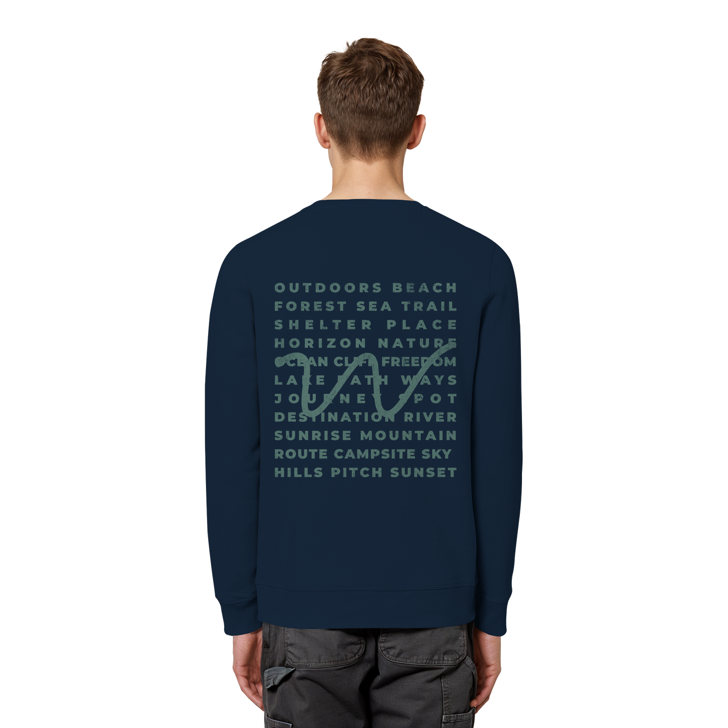 Camping Word-Square - Unisex Bio Basic Sweatshirt