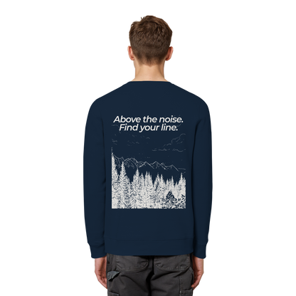 Berggipfel - Above the noise. Find jour line. - Unisex Bio Basic Sweatshirt
